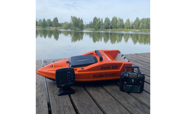 Корповий кораблик Runferry SOLO V2 + GPS+ Lucky FF918 Orange Корповий кораблик Runferry SOLO V2 + GPS+ Lucky FF918 Orange